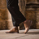 Hush Puppies Mens Samuel Leather Chukka Boot Stone