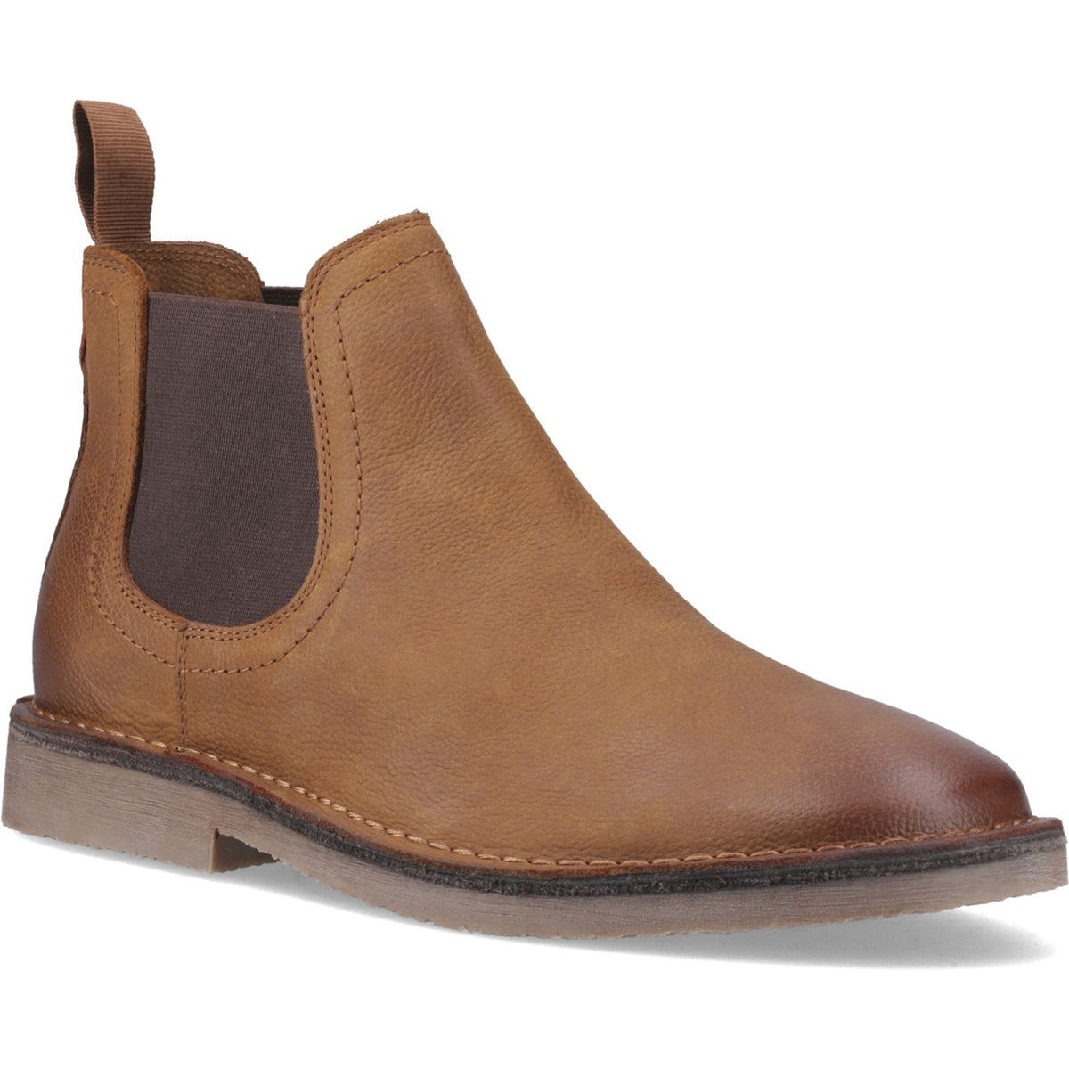 Hush Puppies Mens Shaun Leather Chelsea Boot Tobacco