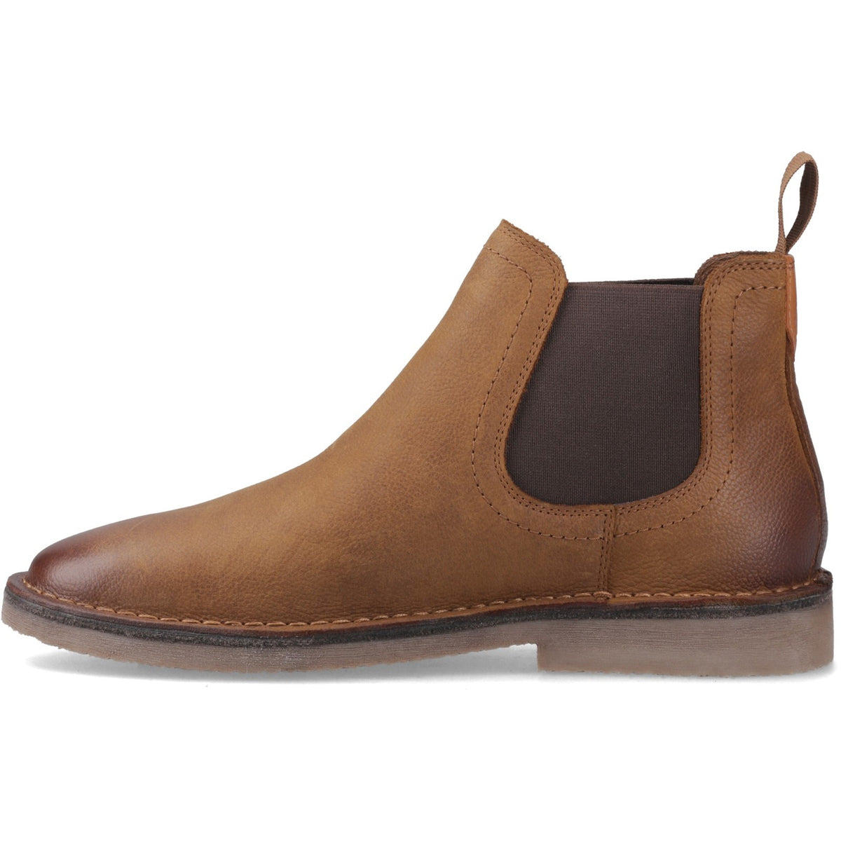 Hush Puppies Mens Shaun Leather Chelsea Boot Tobacco