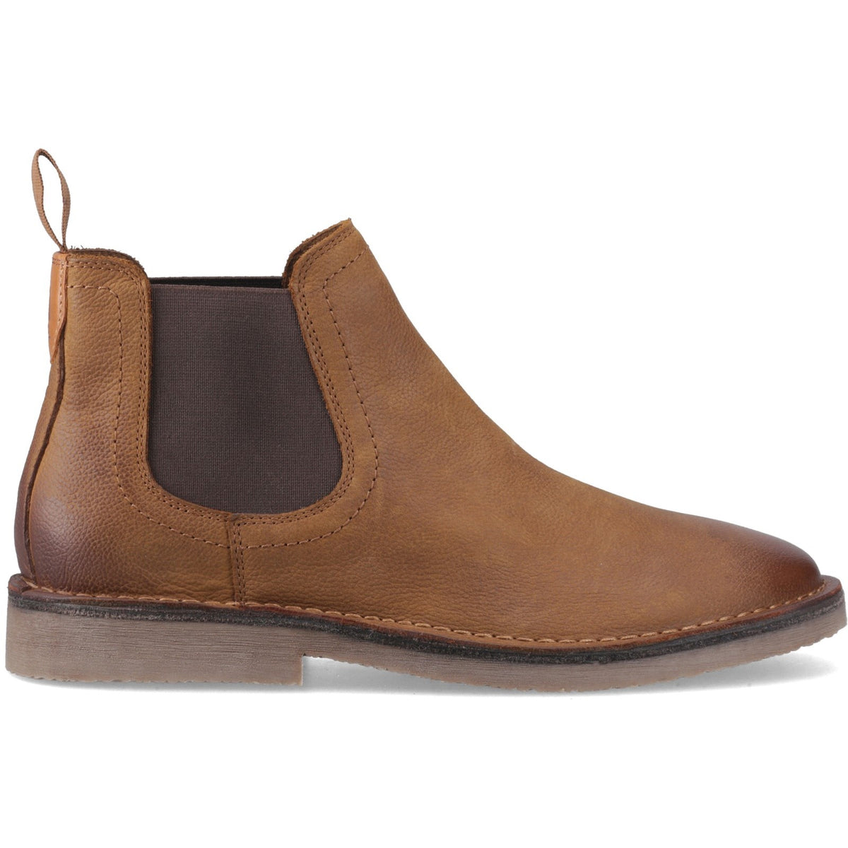Hush Puppies Mens Shaun Leather Chelsea Boot Tobacco