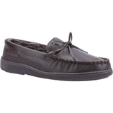 Hush Puppies Mens Ace Leather Slipper Brown