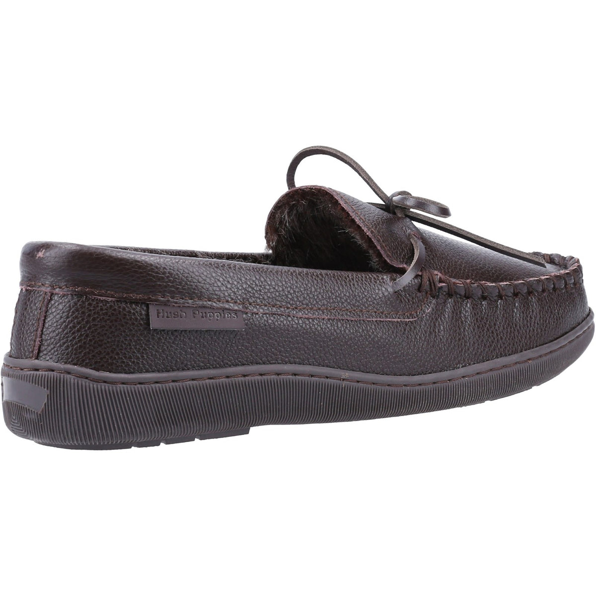Hush Puppies Mens Ace Leather Slipper Brown