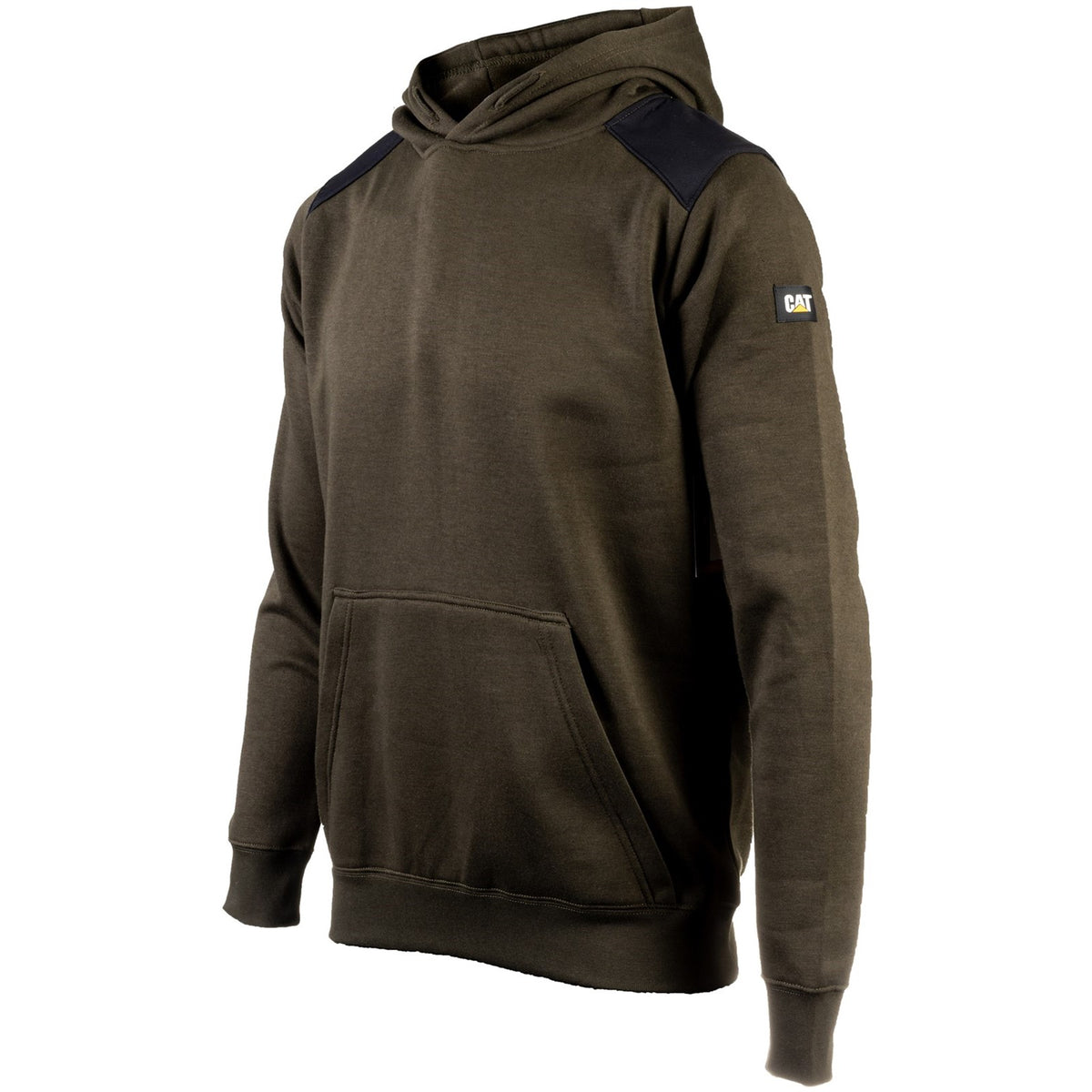 Caterpillar Mens Essentials Hooded Sweatshirt Army Moss
