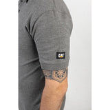 Caterpillar Mens Essentials Polo Shirt Dark Heather Grey