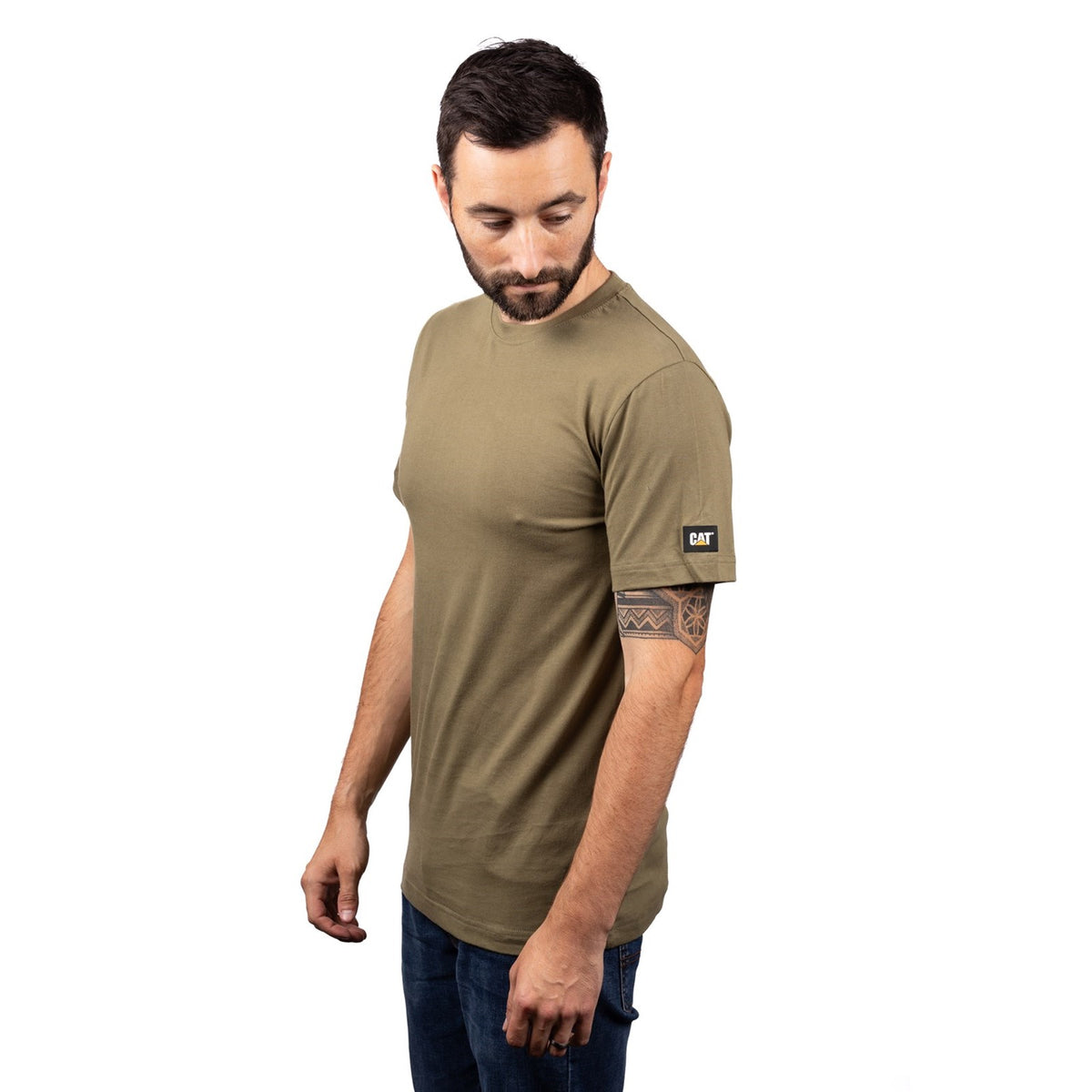 Caterpillar Mens Essentials Short-sleeve T-shirt Marsh