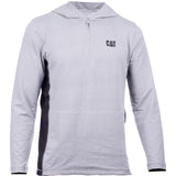 Caterpillar Mens Coolmax Quarter Zip Hoodie Heather Grey