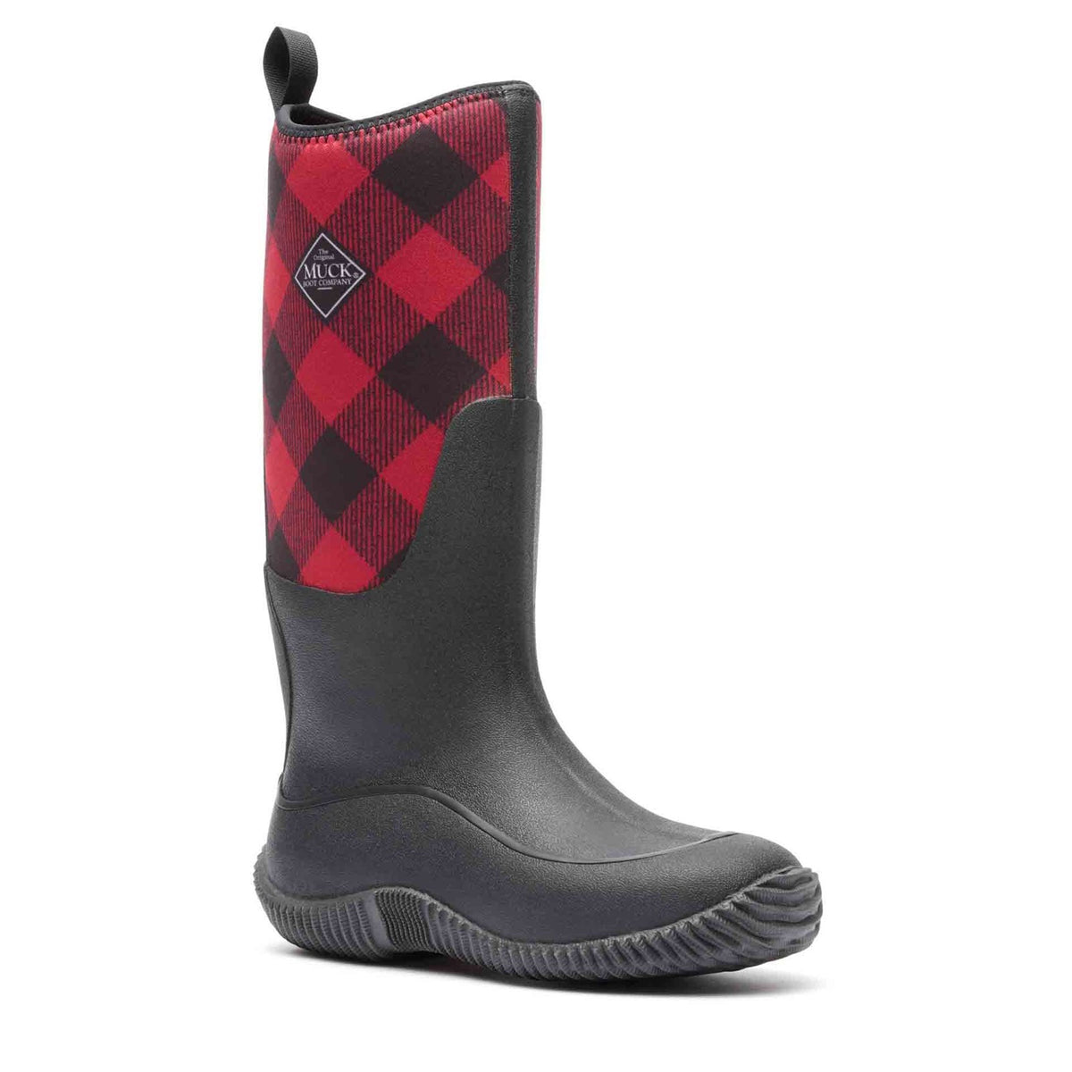 Muck Boots Womens Hale Tall Wellington Black/Buffalo Plaid