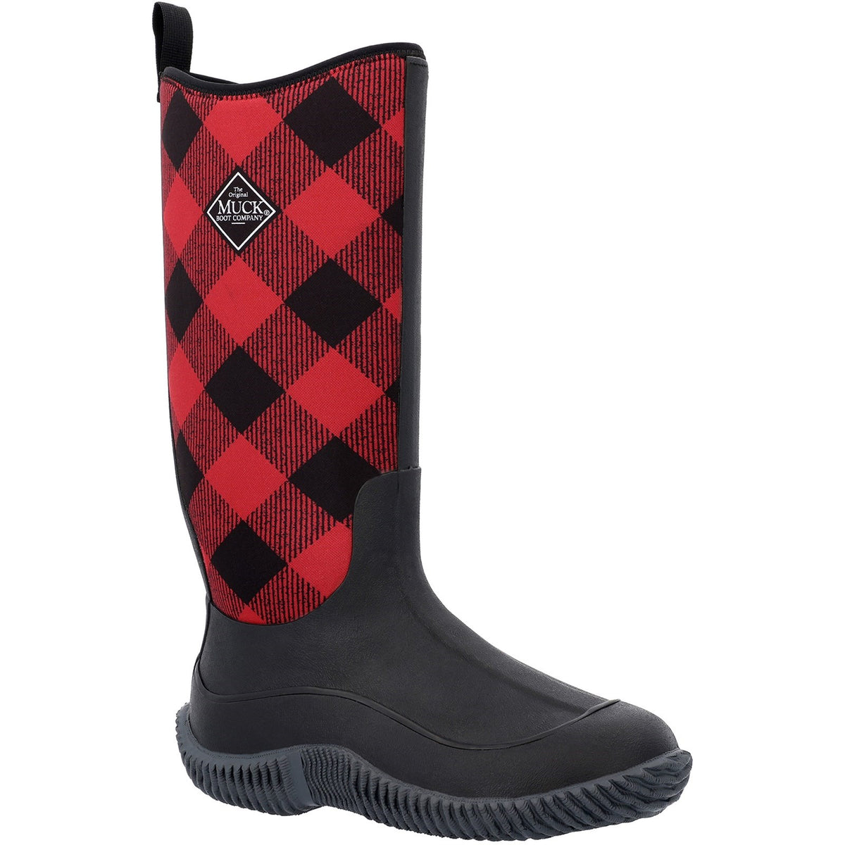 Muck Boots Womens Hale Tall Wellington Black/Buffalo Plaid