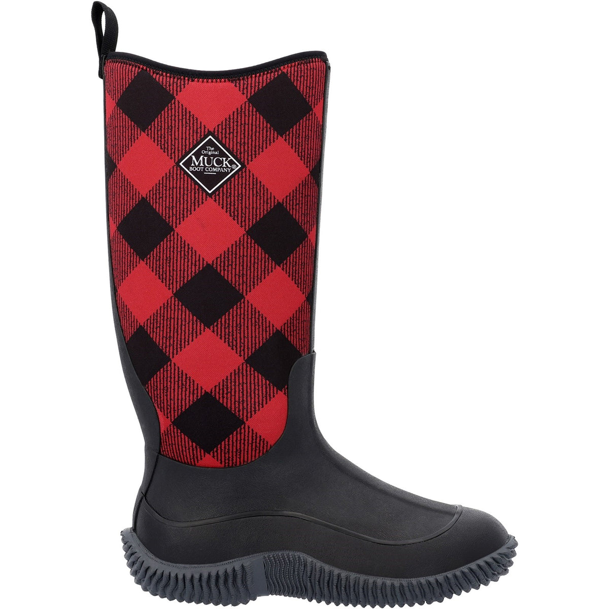Muck Boots Womens Hale Tall Wellington Black/Buffalo Plaid