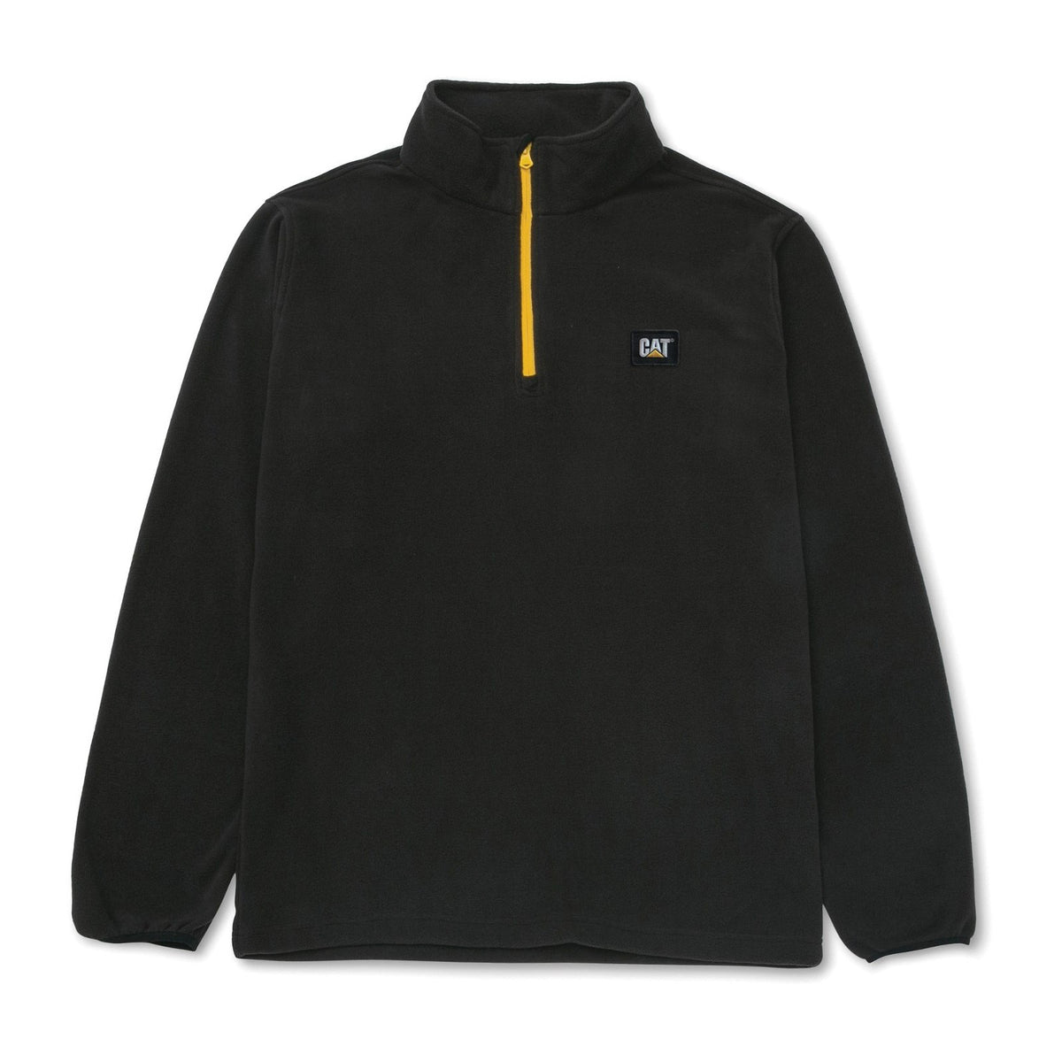 Caterpillar Mens Cat Microfleece Quarter Zip Black/Yellow
