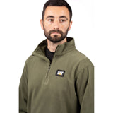 Caterpillar Mens Cat Microfleece Quarter Zip Chive
