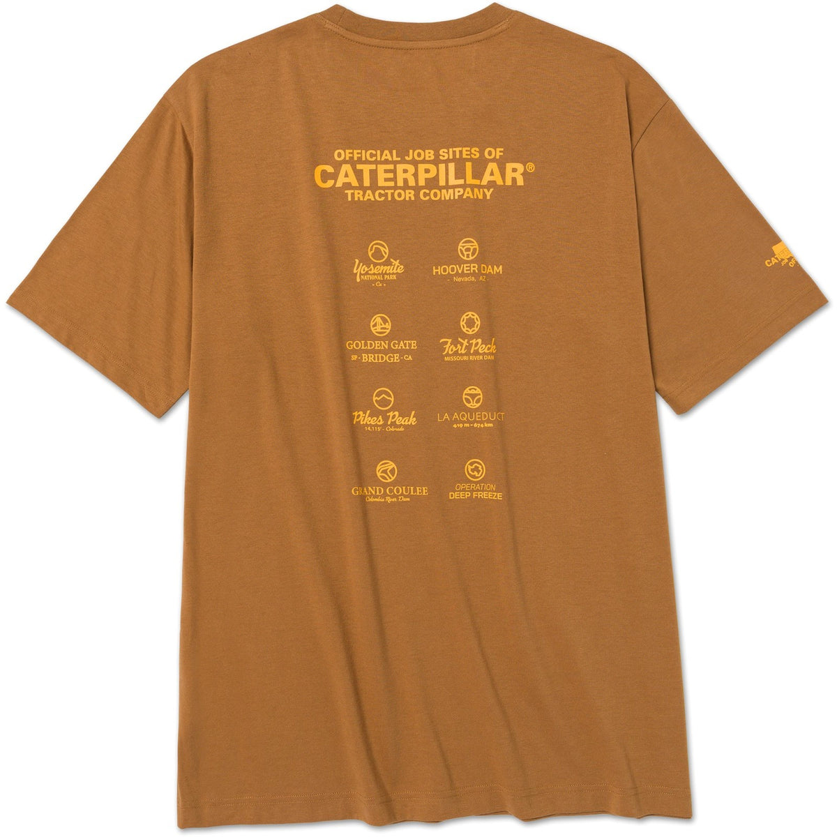 Caterpillar Mens Graphic Tee Bronze