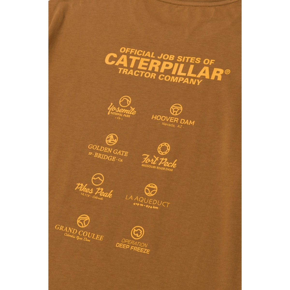 Caterpillar Mens Graphic Tee Bronze