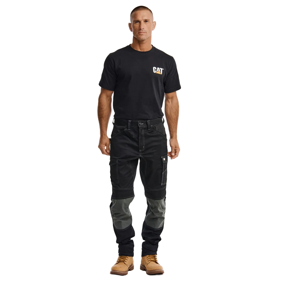 Caterpillar Mens Essential Knee Pocket Stretch Holster Trouser 32R-Black