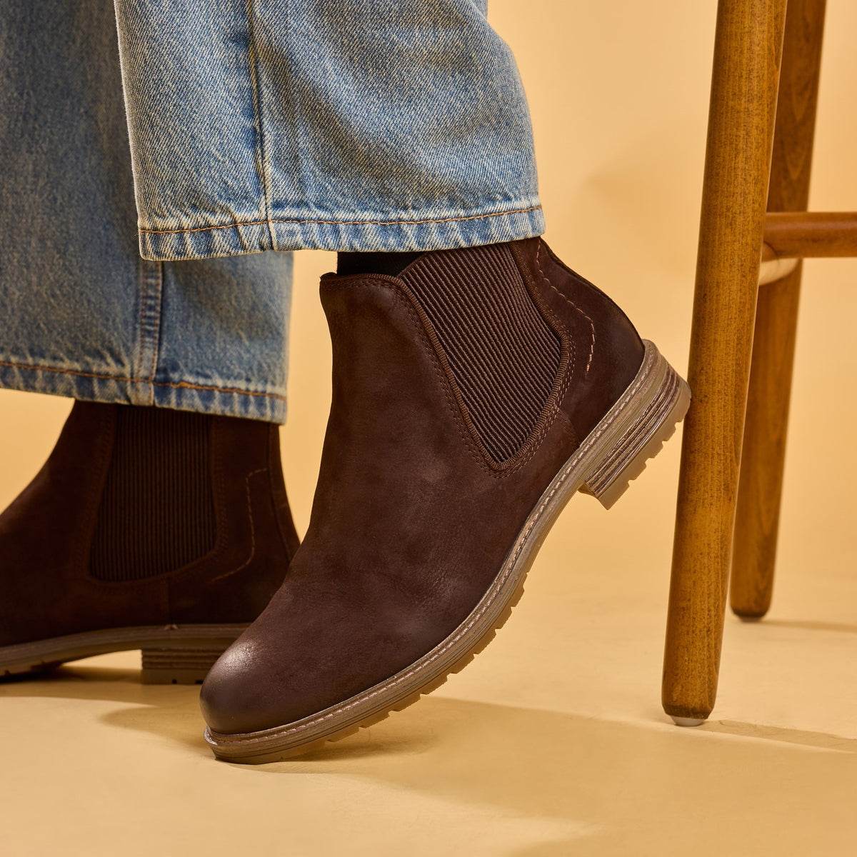 Hush Puppies Mens Russell Boots Dark Brown