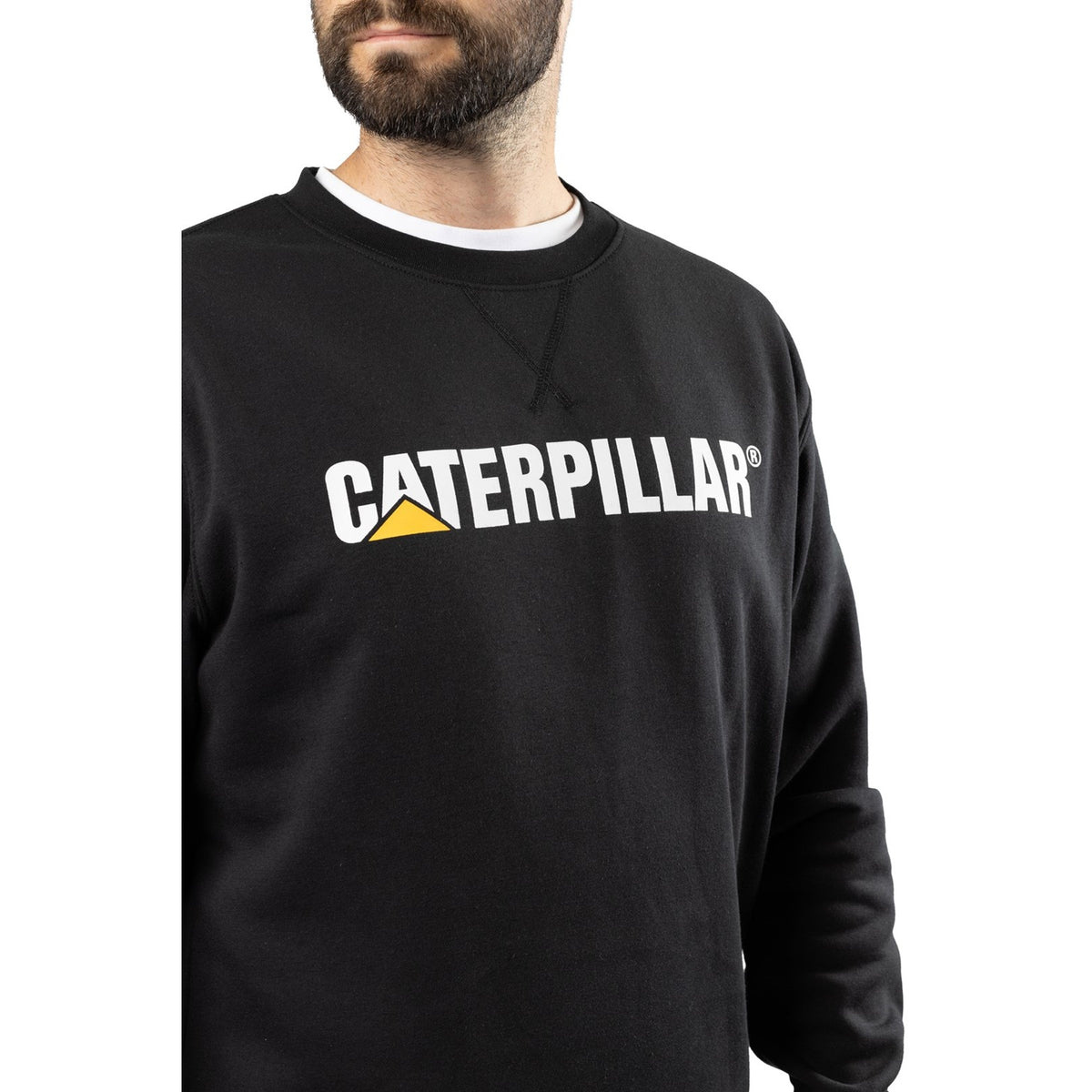 Caterpillar Mens Midweight Crewneck Sweatshirt Black