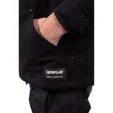 Caterpillar Mens Hooded Sherpa Lined Jacket Black