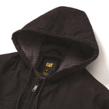 Caterpillar Mens Hooded Sherpa Lined Jacket Black