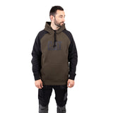 Caterpillar Mens Raglan Hooded Sweatshirt Army Moss/Black