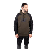 Caterpillar Mens Raglan Hooded Sweatshirt Army Moss/Black