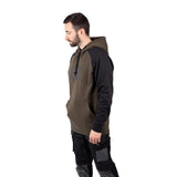 Caterpillar Mens Raglan Hooded Sweatshirt Army Moss/Black