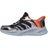 Skechers Junior Boys Meteor-Lights Brisk-Beams Trainers Black/Silver