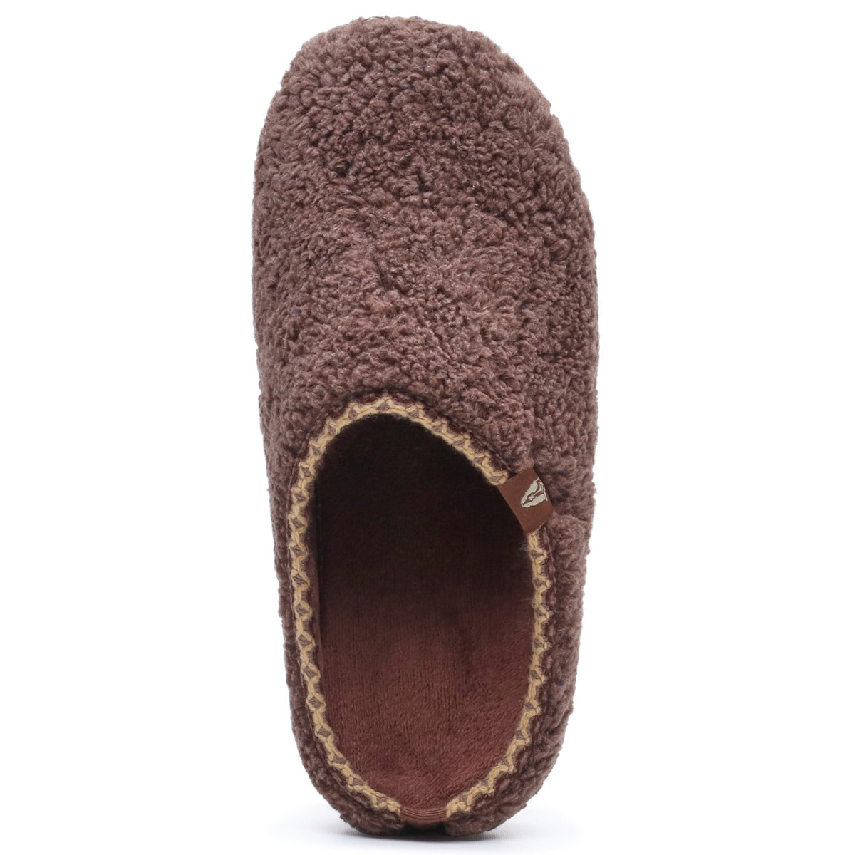 Hush Puppies Womens Good Slipper Teddy Mule Chocolate