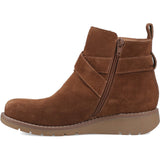 Hush Puppies Womens Lyra Buckle Boot Dark Tan