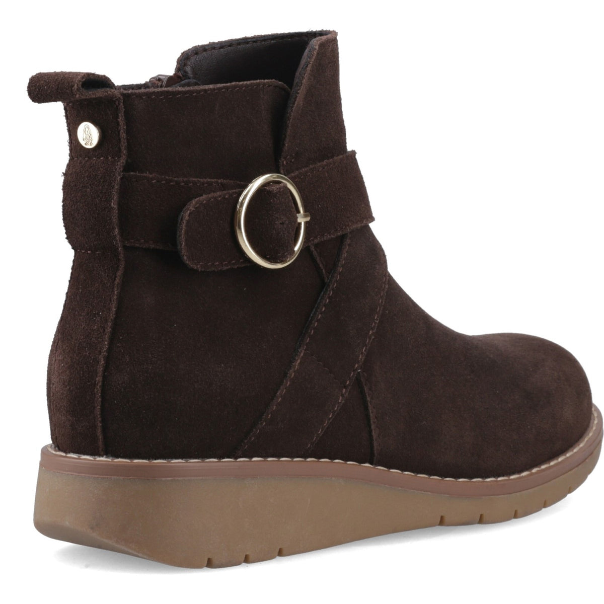 Hush Puppies Womens Lyra Buckle Boot Chocolate