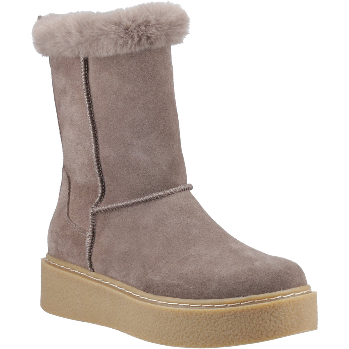 Hush Puppies Womens Becca Mid Boot Taupe