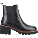 Hush Puppies Womens Gaia Chelsea Boot Black Leather