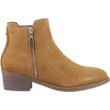Hush Puppies Womens Ingrid Zip Boot Tan