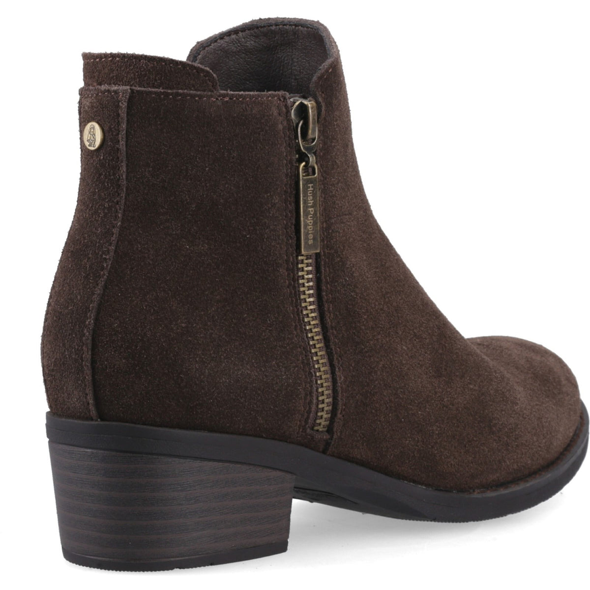 Hush Puppies Womens Ingrid Zip Boot Chocolate