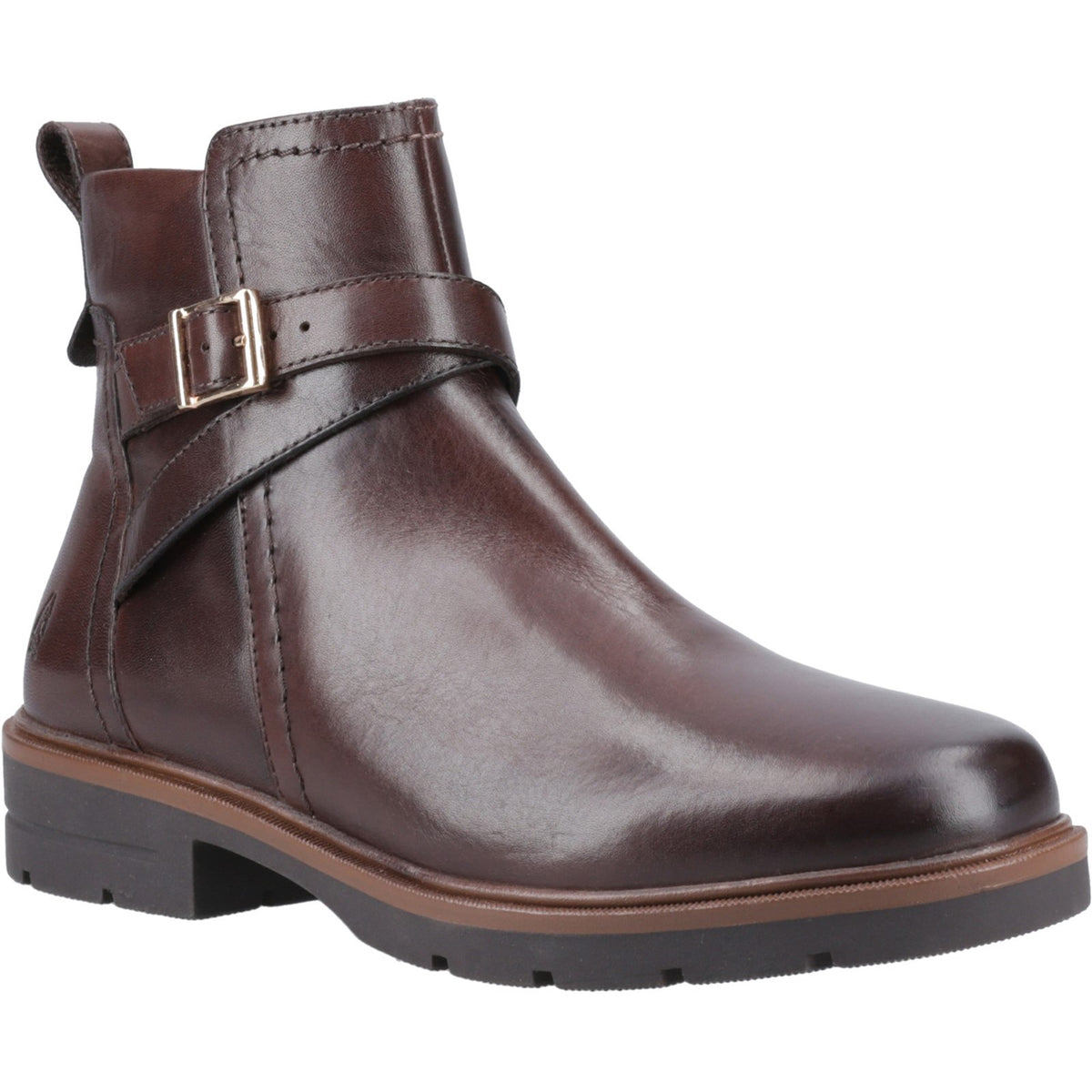 Hush Puppies Womens Tove Buckle Boot Brown