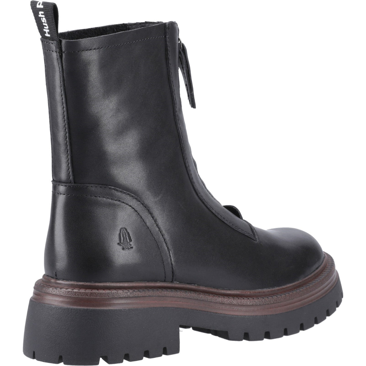 Hush Puppies Womens Roxanna Zip Boot Black Leather