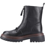 Hush Puppies Womens Roxanna Zip Boot Black Leather