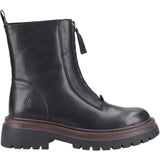 Hush Puppies Womens Roxanna Zip Boot Black Leather
