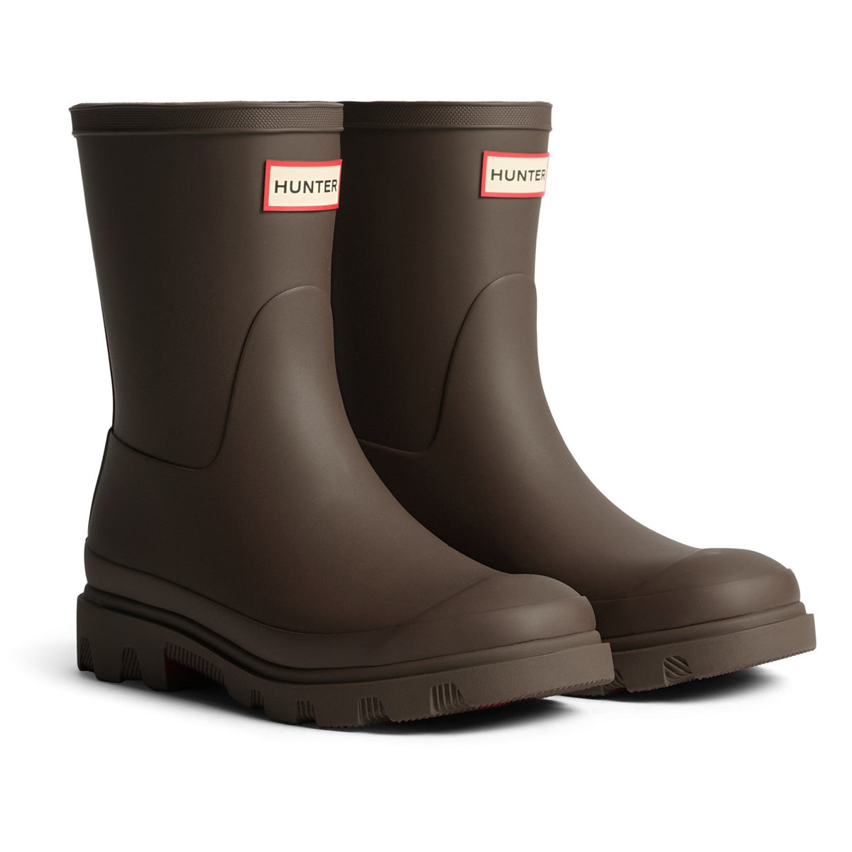 Hunter Unisex Downpour Short Boot Chocolate Brown