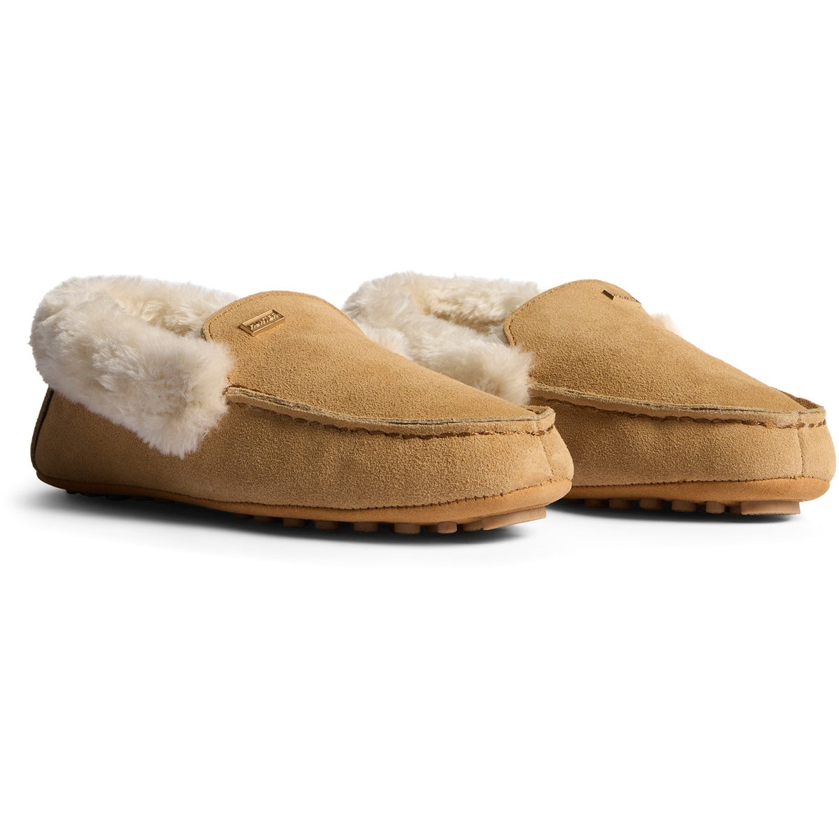 Hunter Womens Womens Moccasin Slipper Sherpa Natural