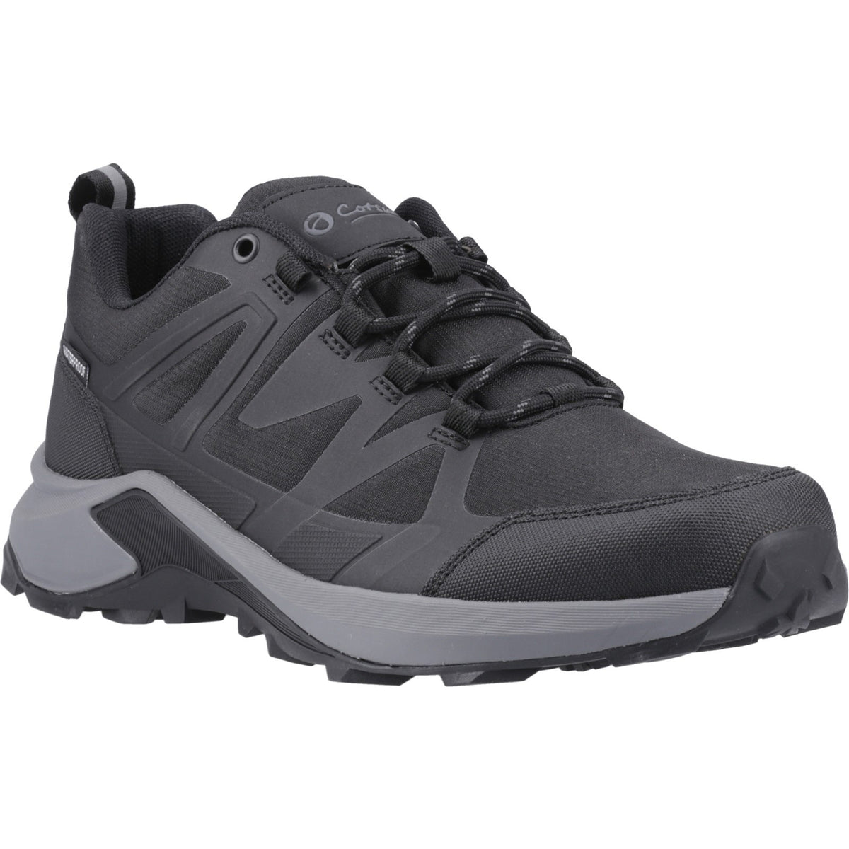 Cotswold Mens Horton Low Recycled Hiking Shoes WP Black