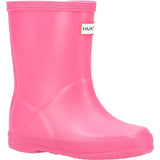 Hunter Junior Kids Kids First (Matte) Wellington Bright Pink