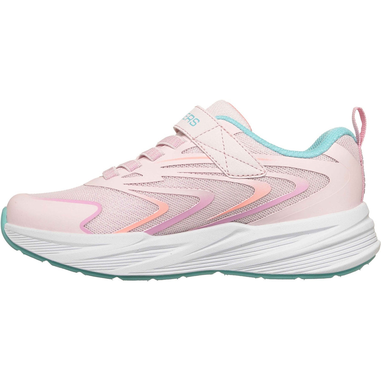 Skechers Junior Girls Microspec Tread Hyper Speed Trainers Light Pink/Multi