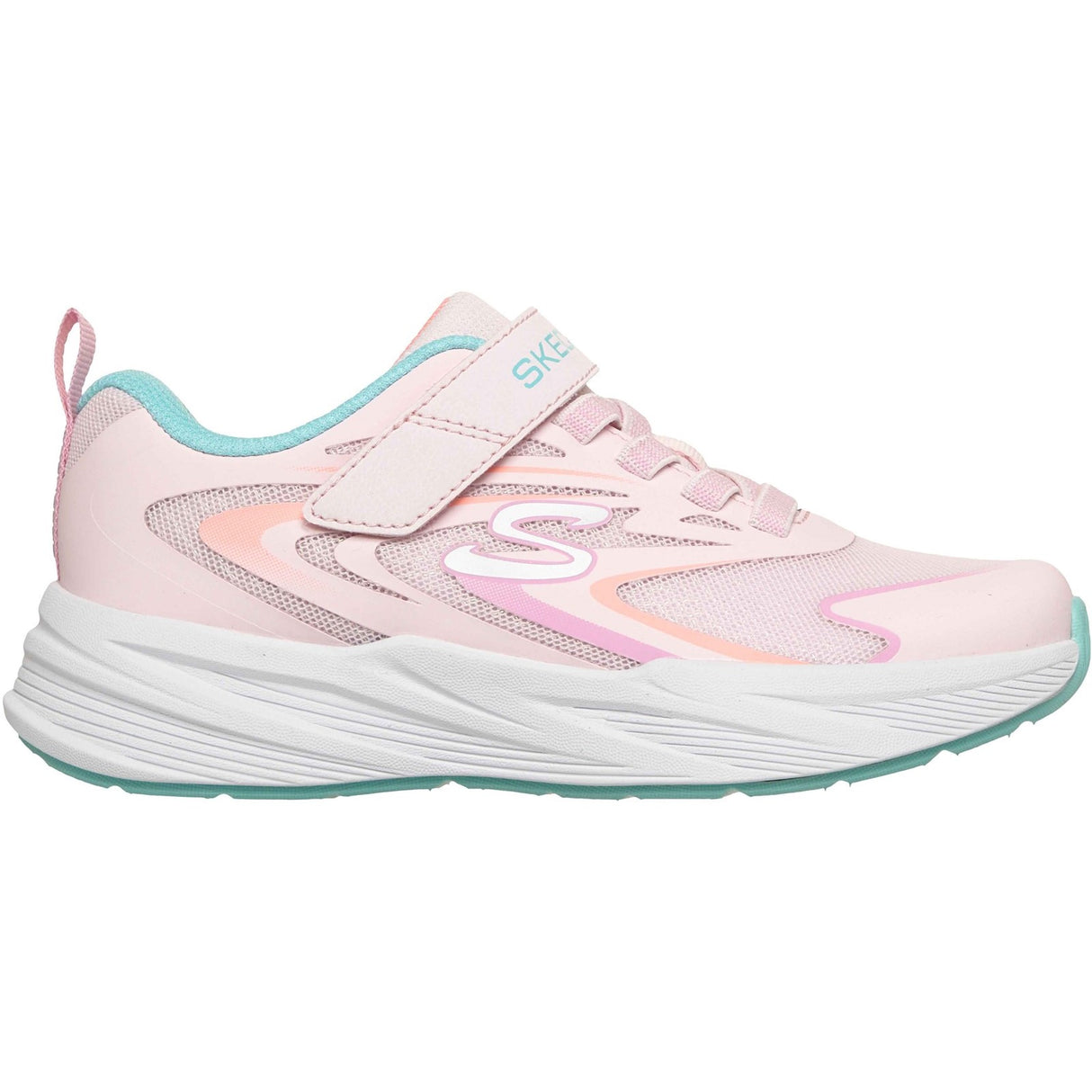 Skechers Junior Girls Microspec Tread Hyper Speed Trainers Light Pink/Multi