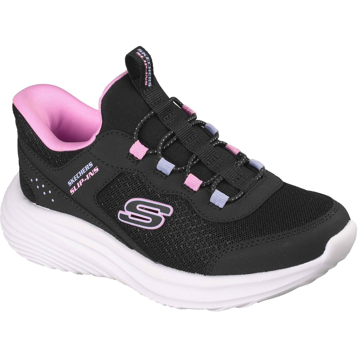 Skechers Junior Girls Bounder Pro Trainer Black