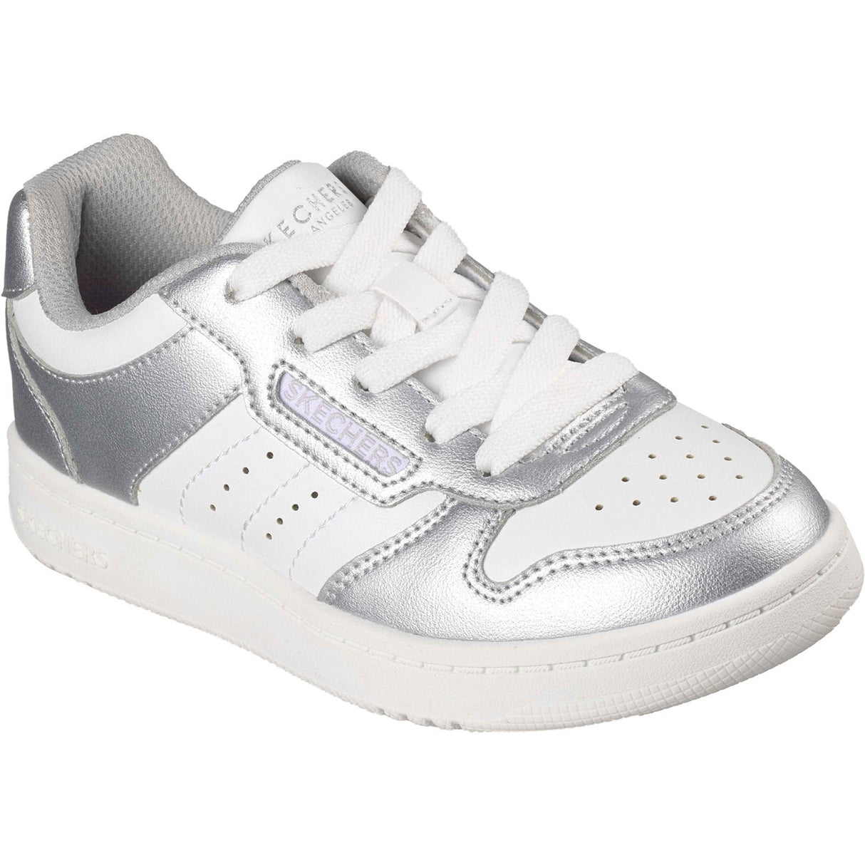 Skechers Junior Girls  Silver/White