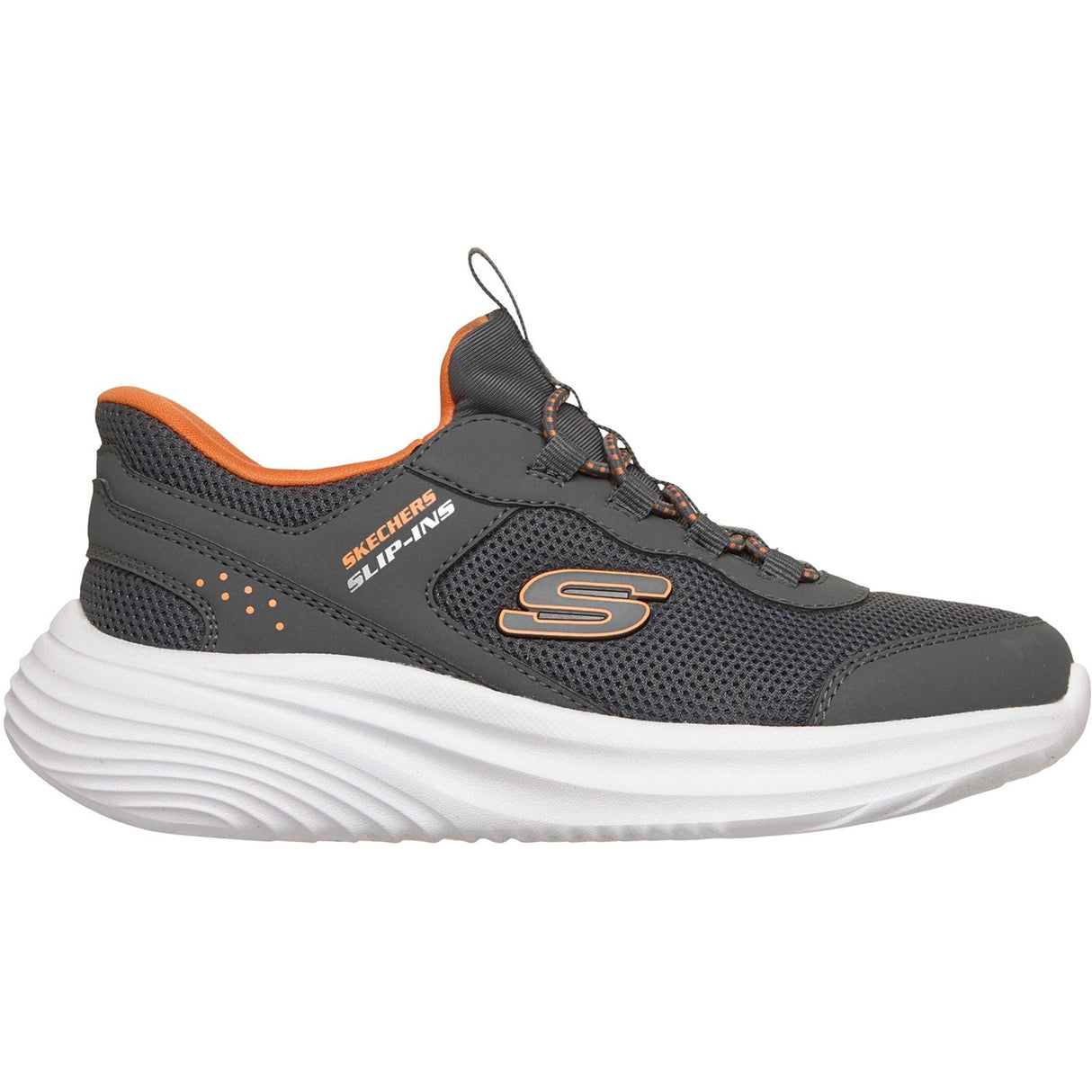 Skechers Junior Boys Bounder Pro Trainer Charcoal