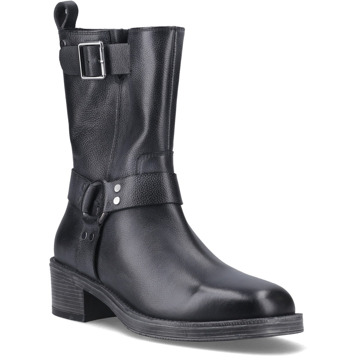 Hush Puppies Womens Althea Buckle Boot BLACK