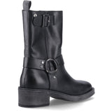 Hush Puppies Womens Althea Buckle Boot BLACK