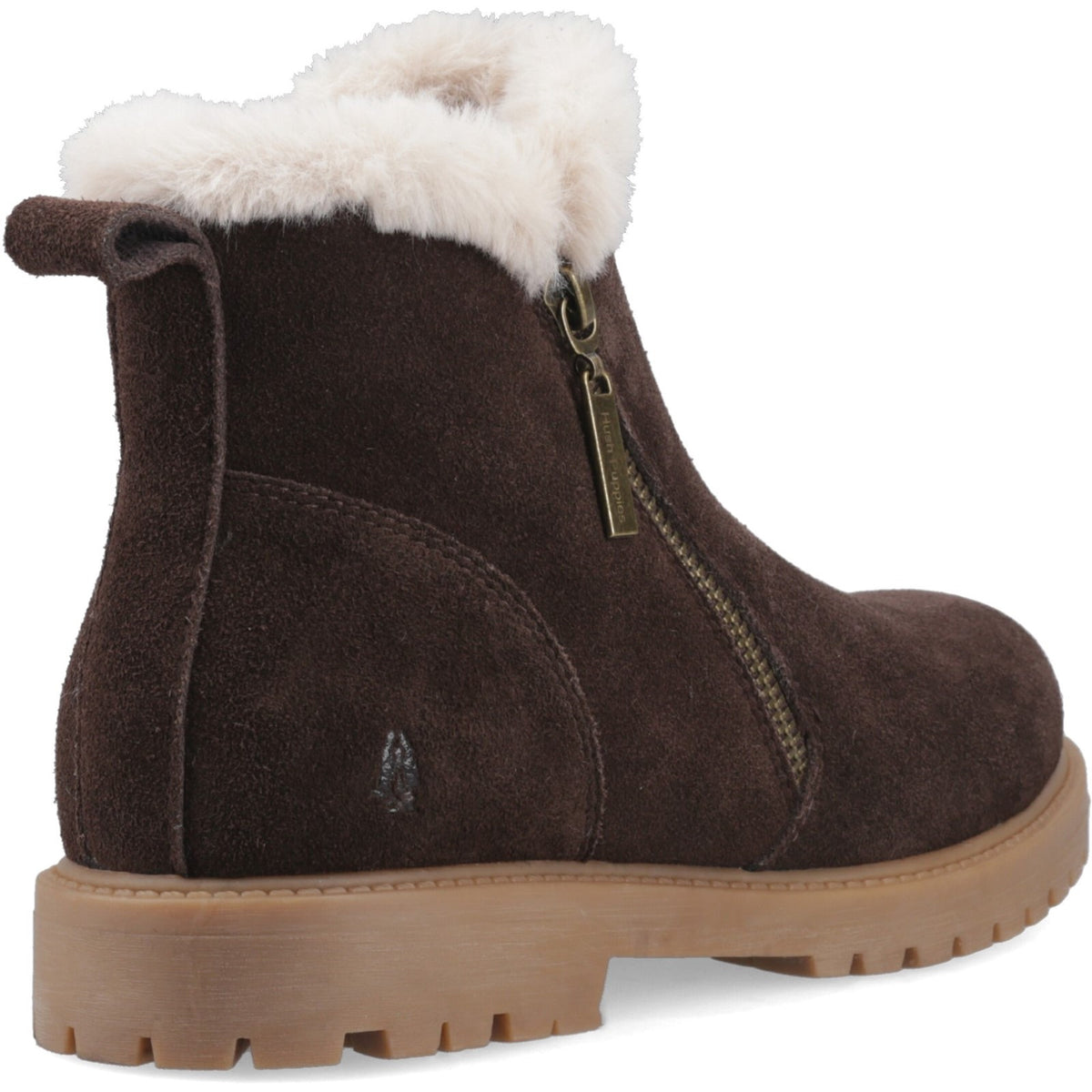 Hush Puppies Womens Hollis Zip Boot CHOCOLATE