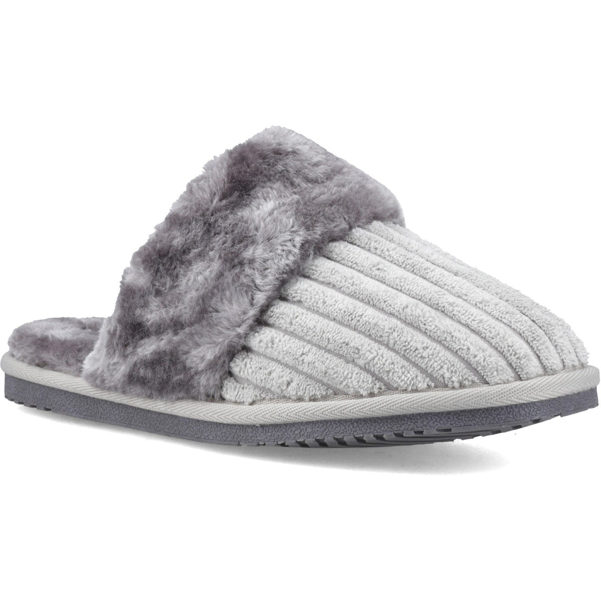 Hush Puppies Womens Arianna Cord Slipper Grey